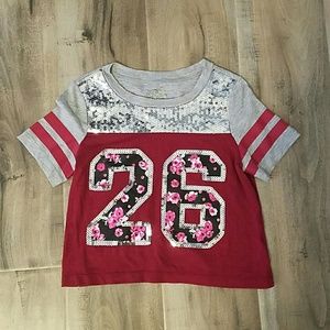 JUSTICE FOR GIRLS Sequin Tee size 8